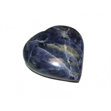 Iolite Crystal Puff Heart