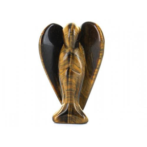 Tiger Eye, Gold Angel - 5cm