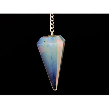 Opalite Faceted Cone Pendulum