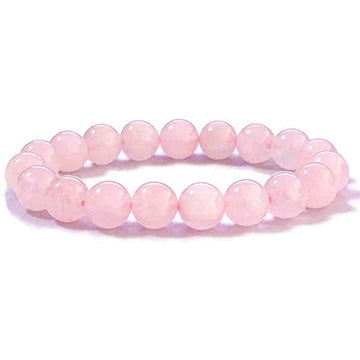 ROSE QUARTZ 8MM GRADE (A) NATURAL ROUND BEADS