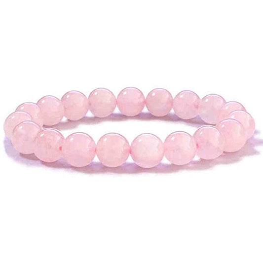 ROSE QUARTZ 8MM GRADE (A) NATURAL ROUND BEADS