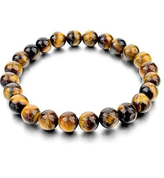 TIGER'S EYE 8MM GRADE (A) NATURAL ROUND BEADS
