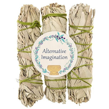 LLAVERNE WHITE SAGE SMUDGE STICK SET – 3-PACK OF 4-INCH BUNDLES