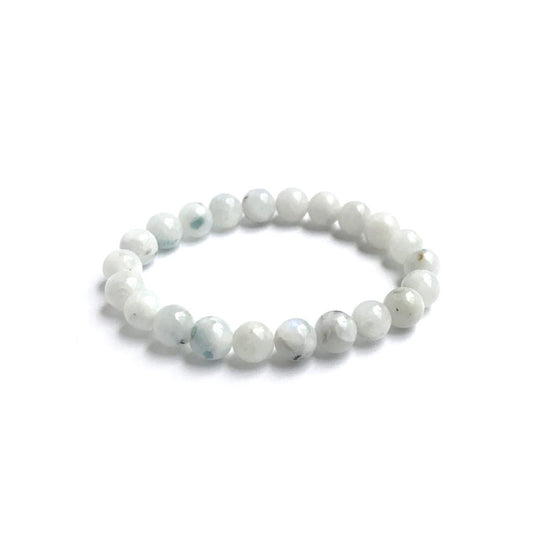 MOONSTONE 8MM GRADE (A) NATURAL ROUND BEADS