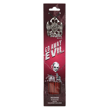 GO AWAY EVIL INCENSE STICKS WITH HOLDER