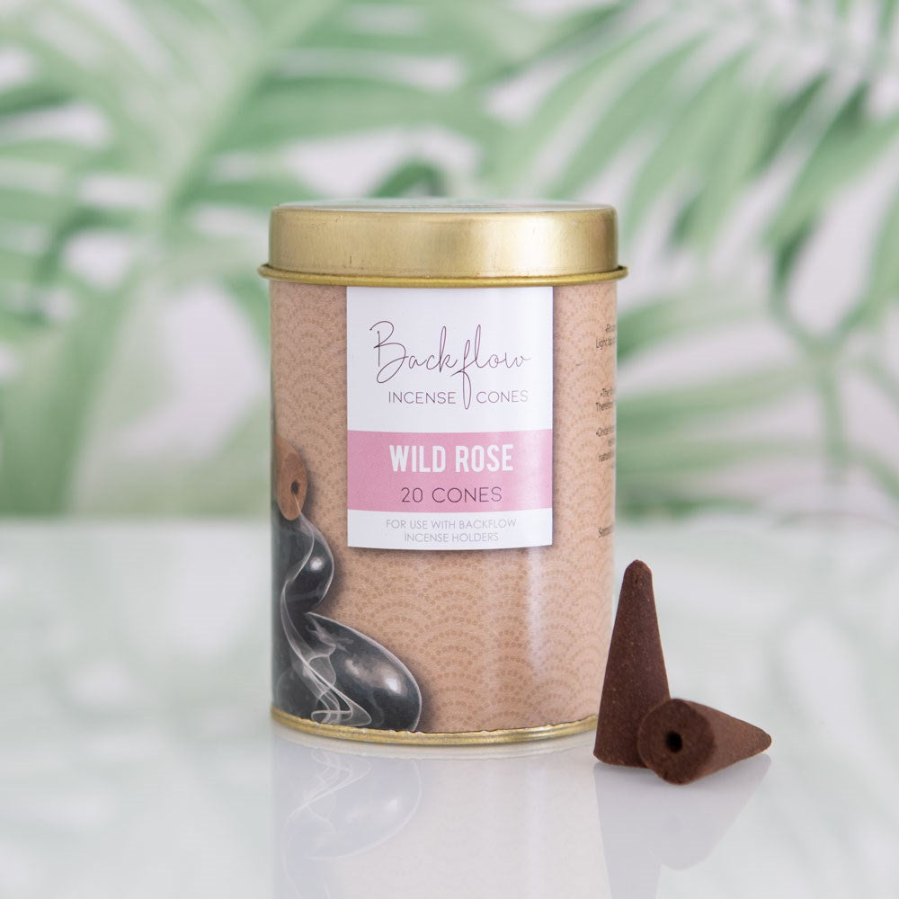 TINS OF ELEMENTS WILD ROSE JUMBO BACKFLOW CONES