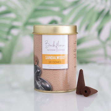 TINS OF ELEMENTS SANDALWOOD JUMBO BACKFLOW CONES