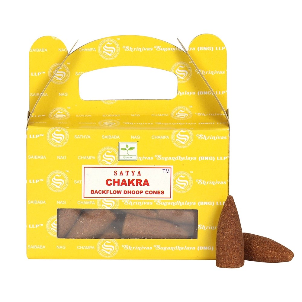 CHAKRA BACKFLOW DHOOP CONES BY SATYA