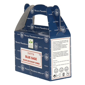 BLUE SAGE BACKFLOW DHOOP CONES BY SATYA