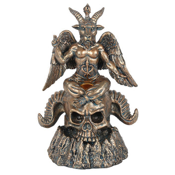 GOLD BAPHOMET LED BACKFLOW INCENSE BURNER
