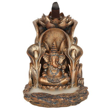 BRONZE GANESH BACKFLOW INCENSE BURNER