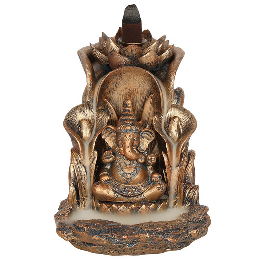 BRONZE GANESH BACKFLOW INCENSE BURNER