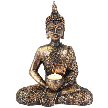 SITTING THAI BUDDHA TEALIGHT HOLDER