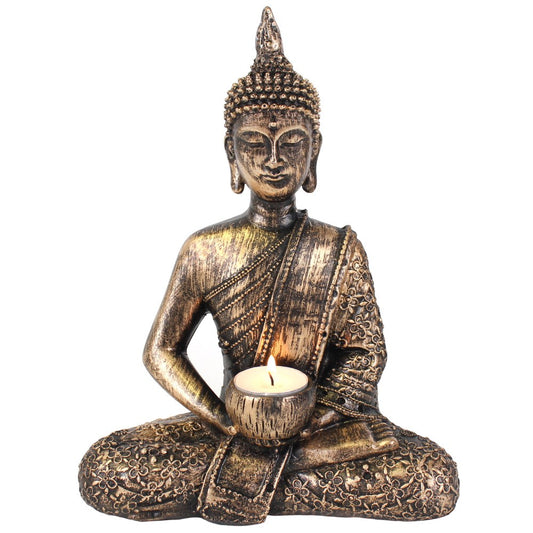 SITTING THAI BUDDHA TEALIGHT HOLDER