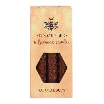 PACK OF 6 BROWN BEESWAX SPELL CANDLES