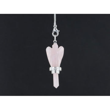 Rose Quartz Angel Small Pendulum