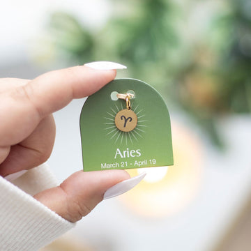 ARIES GOLD TONE ZODIAC SIGN CHARM