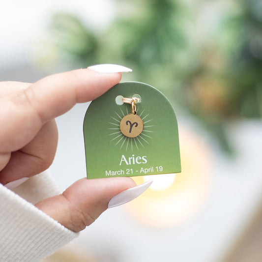 ARIES GOLD TONE ZODIAC SIGN CHARM