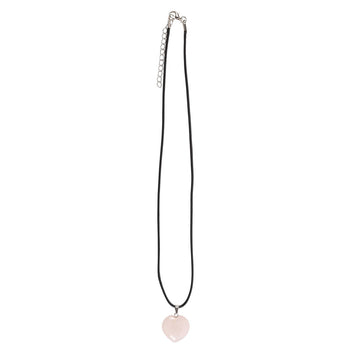 ROSE QUARTZ HEALING CRYSTAL HEART NECKLACE