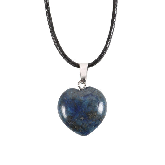 LAPIS LAZULI HEALING CRYSTAL HEART NECKLACE