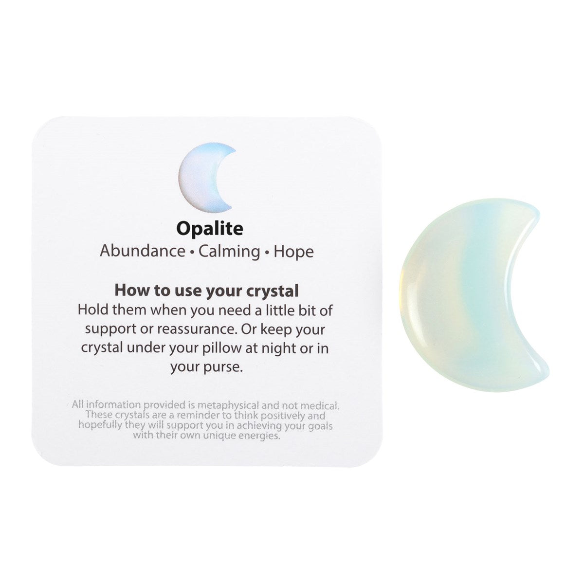 STAY WILD OPALITE CRYSTAL MOON IN A BAG
