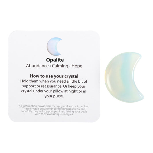 STAY WILD OPALITE CRYSTAL MOON IN A BAG