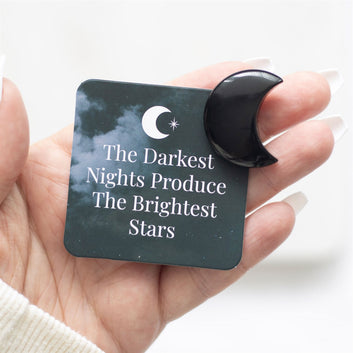 THE DARKEST NIGHTS BLACK OBISIDIAN MOON IN A BAG