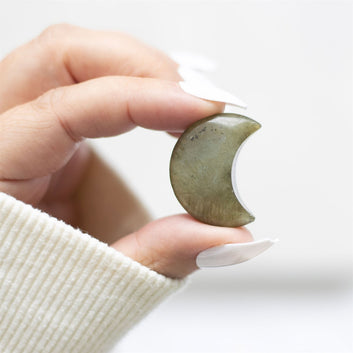 LOVE YOU TO THE MOON LABRADORITE CRYSTAL MOON IN A BAG
