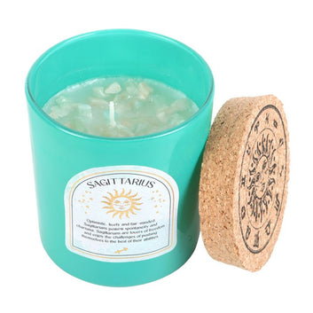 SAGITTARIUS YLANG YLANG & AMBER GEMSTONE ZODIAC CANDLE