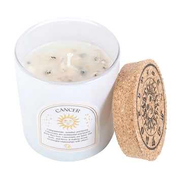 CANCER ORANGE & CHAMOMILE GEMSTONE ZODIAC CANDLE