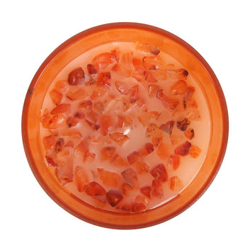 SACRAL CHAKRA ORANGE CRYSTAL CHIP CANDLE