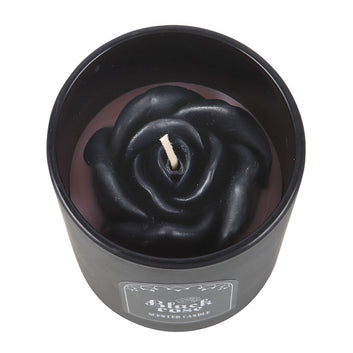 BLACK ROSE CANDLE WITH 3D ROSES