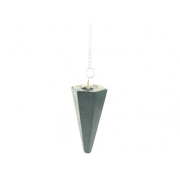 Shungite Faceted Cone Pendulum