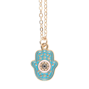 HAND OF HAMSA NECKLACE ON GREETING CARD