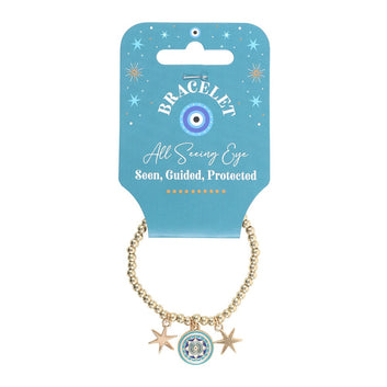 ALL SEEING EYE BEADED CHARM BRACELET