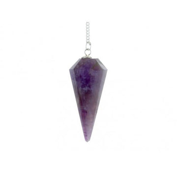 Amethyst Faceted Cone Pendulum