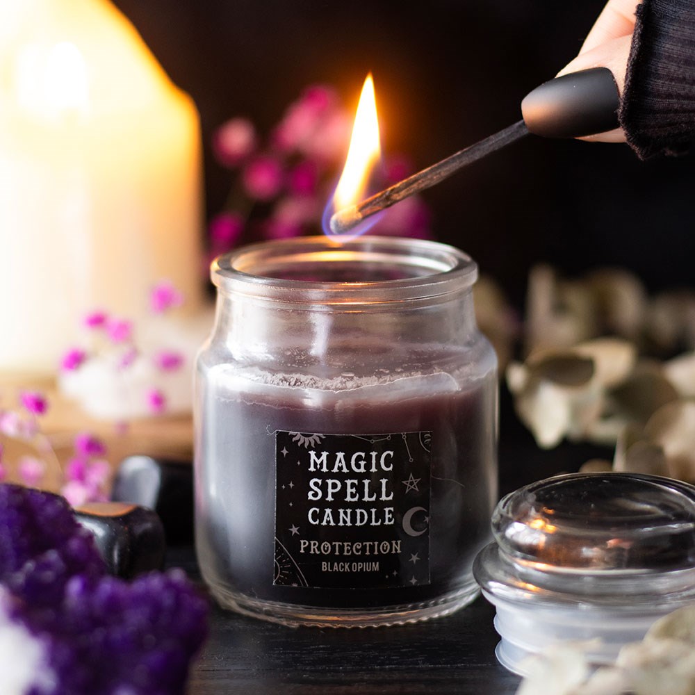 OPIUM 'PROTECTION' SPELL CANDLE JAR