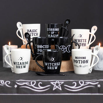 WITCHES BREW MUG AND SPOON SET