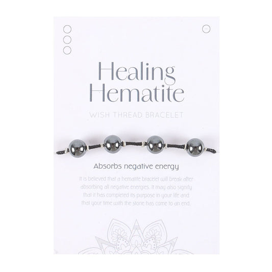 HEALING HEMATITE STRING BRACELET