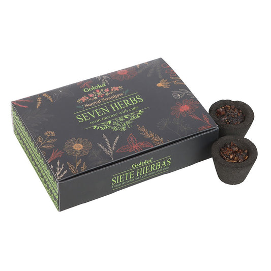 GOLOKA SEVEN HERBS RESIN INCENSE SMUDGE CUPS