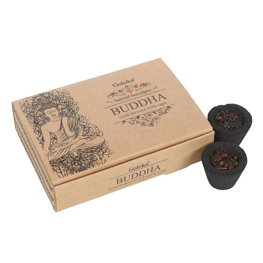 GOLOKA BUDDHA RESIN INCENSE SMUDGE CUPS
