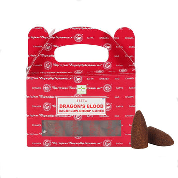 PACKETS OF SATYA DRAGON'S BLOOD BACKFLOW DHOOP CONES