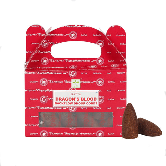 PACKETS OF SATYA DRAGON'S BLOOD BACKFLOW DHOOP CONES