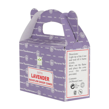 PACKETS OF SATYA LAVENDER BACKFLOW DHOOP CONES