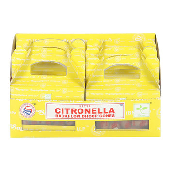 CITRONELLA BACKFLOW DHOOP INCENSE CONES BY SATYA