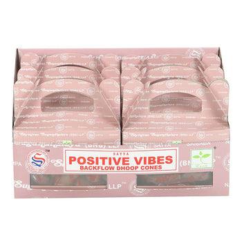 POSITIVE VIBES BACKFLOW DHOOP INCENSE CONES BY SATYA