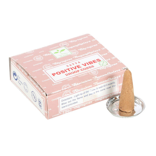 POSITIVE VIBES DHOOP INCENSE CONES BY SATYA