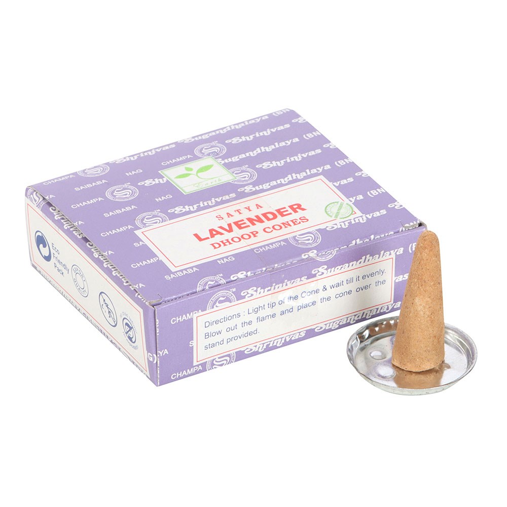 LAVENDER DHOOP INCENSE CONES BY SATYA