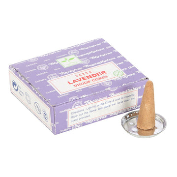 LAVENDER DHOOP INCENSE CONES BY SATYA