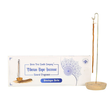 HIMALAYAN HERBS TIBETAN ROPE INCENSE WITH HOLDER